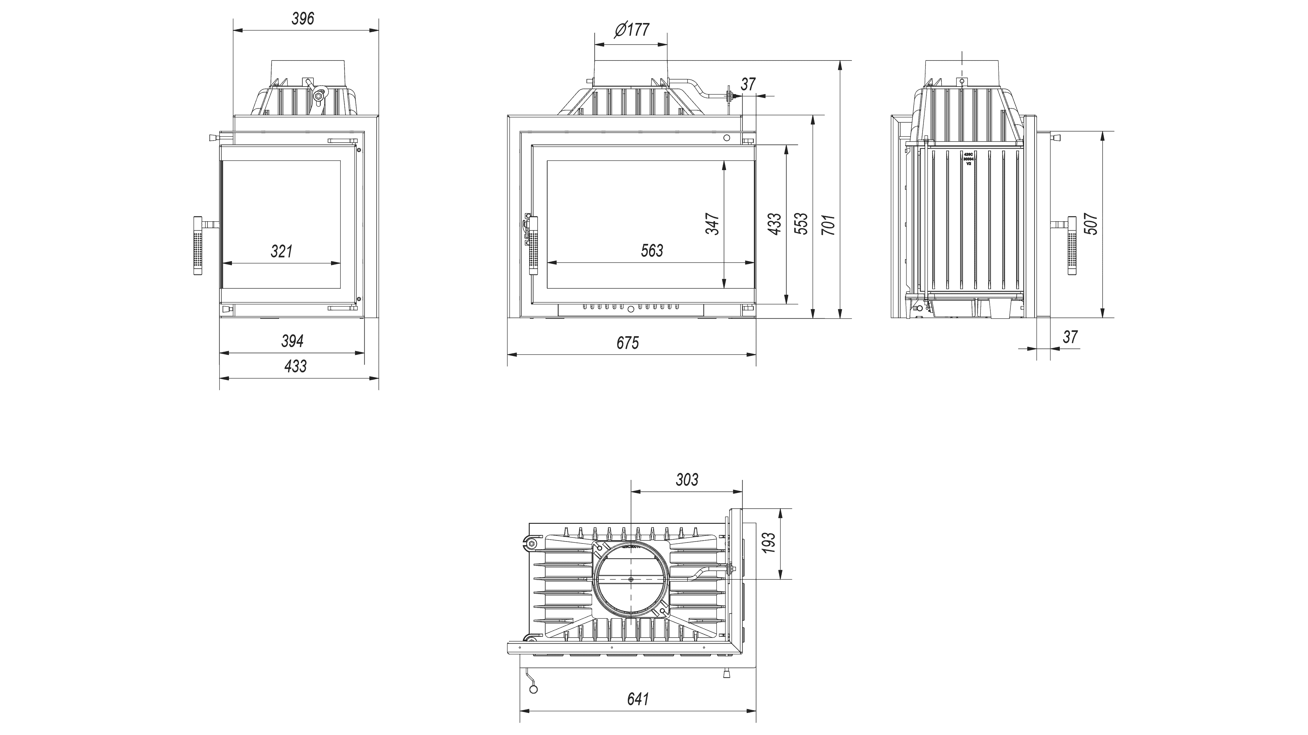 R104 02813 Tresse pour insert de cheminée 8 mm x 2,5 m 
