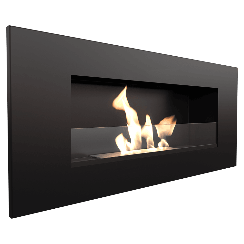 KRATKI Chimenea de bioetanol Delta Slim + Guijarros + Embudo para Montaje,  con acristalamiento l Biocontenedor de 0,4 l, Certificado TÜV Acero, 40 x  90 cm, Negro : : Bricolaje y herramientas