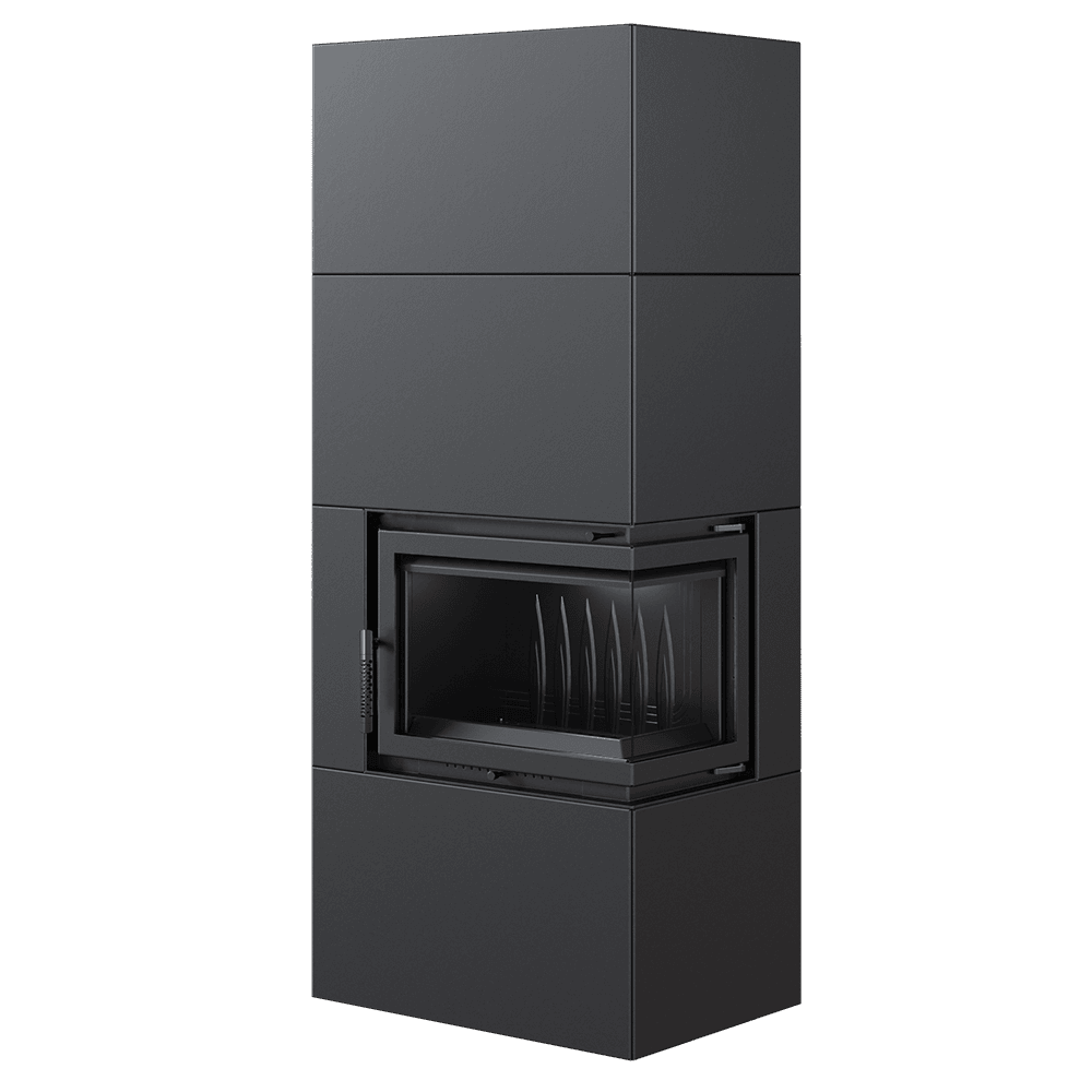 Modular fireplace Box 8 kW Ø 200 Black | Kratki