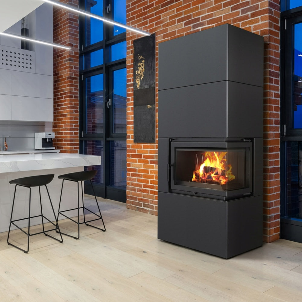 Camino Modulari Simple Box 8 kW Ø 200 Black