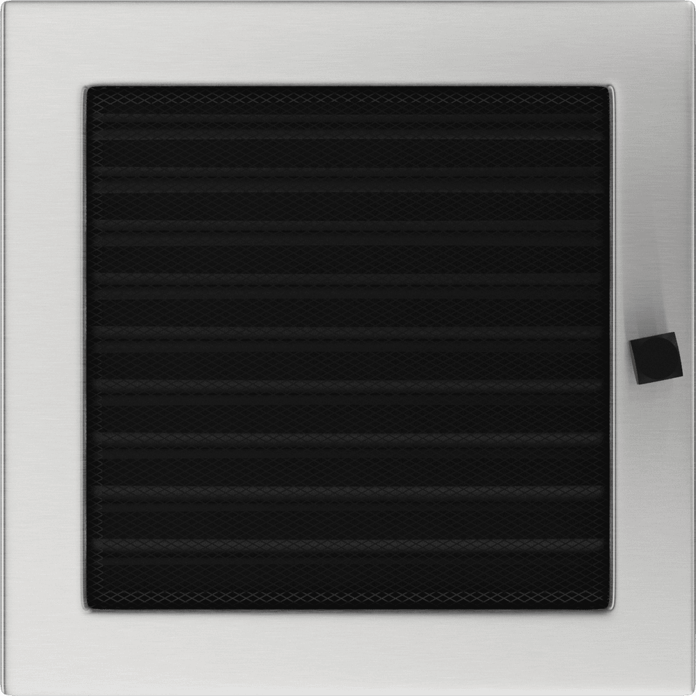 Krbová mřížka 22x22 BASIC broušený chrom s žaluzií