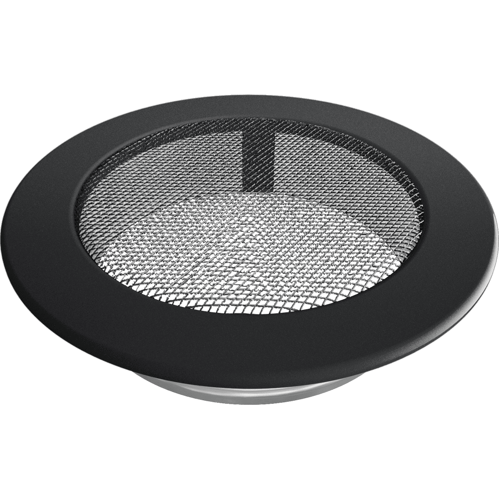 Grille De Ventilation Kratki 37ABC/G - 17x37 Cm - Acier Peint Graphite - Pologne