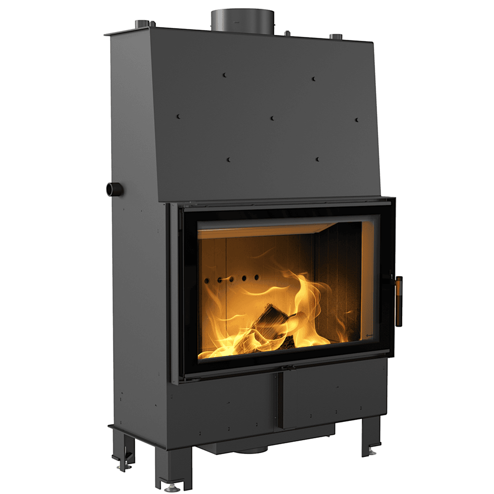 Water heating fireplace KRATKI LUCY 16 kW Ø 200 black thermotec