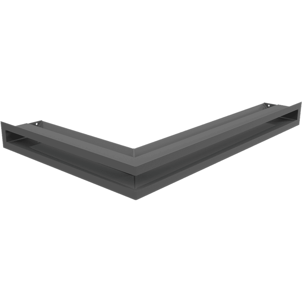 KRATKI Lüftungsgitter LUFT 600x400x90mm – Graphit, 2 Stück, Für Kamin, Mit Maskiertem Lufteinlass