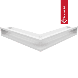 Eck-Lüftungsgitter LUFT 56x56x9 weiß Slim