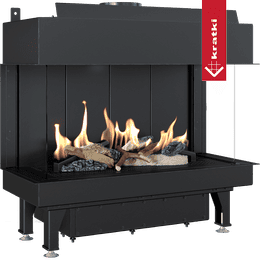 Kominek gazowy KRATKI LEO 70 lewy prawy propan ∅ 100/150 4,8 kW