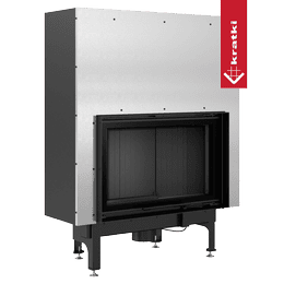 Steel fireplace KRATKI NADIA 12 kW Ø 200 Lift-up black thermotec