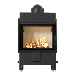 Kamineinsatz aus Stahl KRATKI LUCY 12 kW Ø 200 mit Türfeder