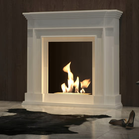 Portal Bioethanol fireplace LEGIONIS white TÜV