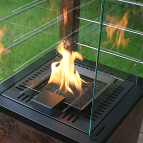 Plynový ohřívač PATIO sklo / slinutý křemen  OXIDE MORO -  automatika