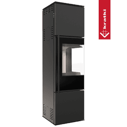 Wood burning steel stove KRATKI REN/M right Ø 150 7 kW self closing door