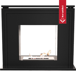 portal Bioethanol fireplace JUNE TUNNEL TÜV black
