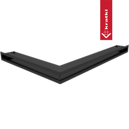Capac aerisire LUFT colț dreapta 54,7x76,6x6 negru Slim