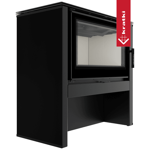 Wood burning steel stove KRATKI JUNO 12 kW Ø 160 black panel | Kratki