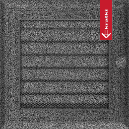 Kratka Oskar 17x17 czarno-srebrna z żaluzją