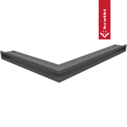 Rejilla de ventilación LUFT esquina derecha 54,7x76,6x6 grafito Slim