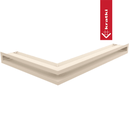 Kratka wentylacyjna kominkowa LUFT narożny prawy 40x60x6 kremowa Slim