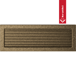 Rejilla de ventilación 17x49 negro y oro con persianas