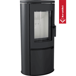 Poêle à bois en fonte acier KRATKI AB Ø 150 8 kW porte à fermeture automatique
