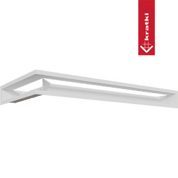 Kratka wentylacyjna kominkowa LUFT narożny prawy 40x80x9 biała