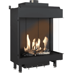 Gas Fireplace LEO 76 / 62 right-sided propane ∅ 100/150 5,1 kW