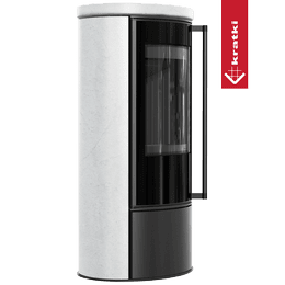 KRATKI ERIK Ø150 5,5 kW keramické kachle WHITE NATURAL kryt termotec klik