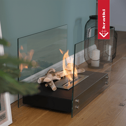 Freestanding Bioethanol fireplace HOTEL black TÜV