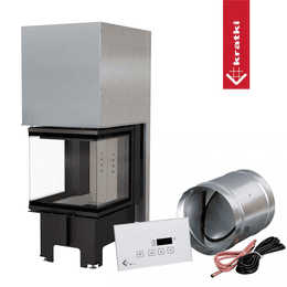 Smart stålpeis RIST NBC 500/500 8 kW Ø 200 Oppløft MSK GLASS