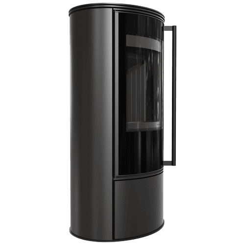 Дровяная стальная печь ERIK Ø 150 5,5 kW черная обшивка Thermotec