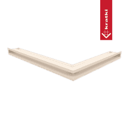 Eck-Lüftungsgitter LUFT links 76,6x54,7x6 Creme