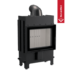 Kominek powietrzny stalowy KRATKI LUCY SLIM 8 kW Ø 160 z domykaniem