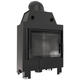 Kamineinsatz aus Stahl KRATKI MBM 10 kW Ø 200 schwarz Verkleidung