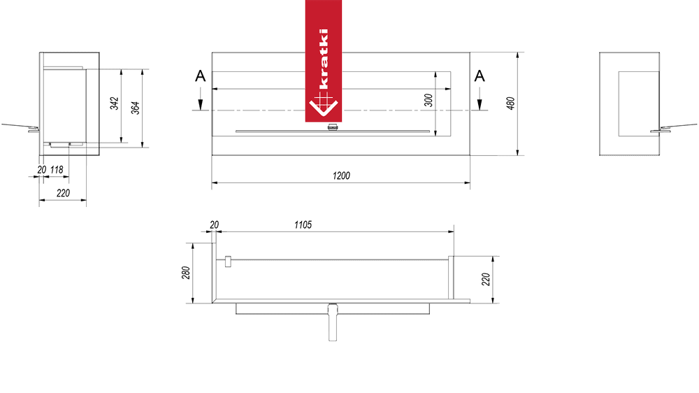 Technische tekening 3 — Kratki Delta TÜV