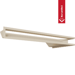 Kratka wentylacyjna kominkowa LUFT narożny lewy 80x40x9 kremowa