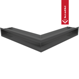 Griglia di ventilazione LUFT angolo 56x56x9 grafite Slim