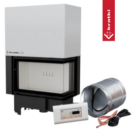 Išmanusis plieninis židinys KRATKI VNP 810/410 14 kW Ø 200 Lift-up MSK