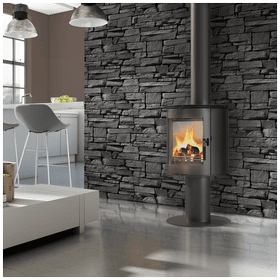 Wood burning steel stove ORBIT Ø 150 7 kW