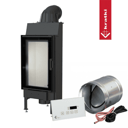 Focar semineu KRATKI NADIA 9 kW Ø 200 MSK GLASS