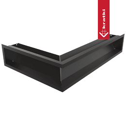 Capac aerisire LUFT colț dreapta 40x60x12 negru Slim
