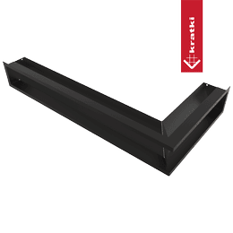 Ventilacijski poklopac LUFT kutni lijevi 80x40x12 crni Slim