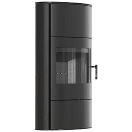 Jeklena peč na drva KRATKI ROLLO/2/W 8 kW Ø 150 črn thermotec