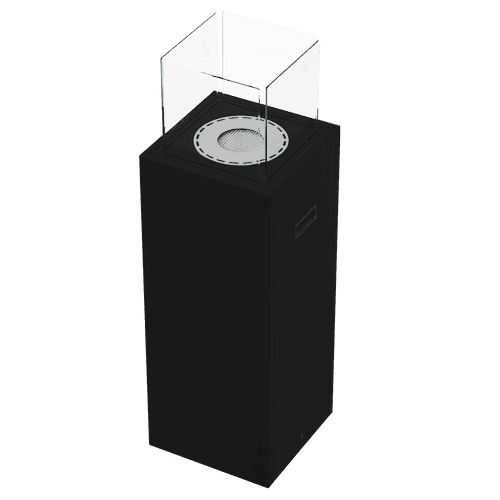 Bioethanol Kamin Freistehend TOWER schwarz