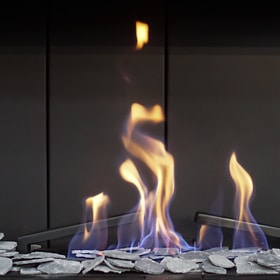 Gas Fireplace LEO 70 triple glazing propane butane ∅ 100/150 6,1 kW