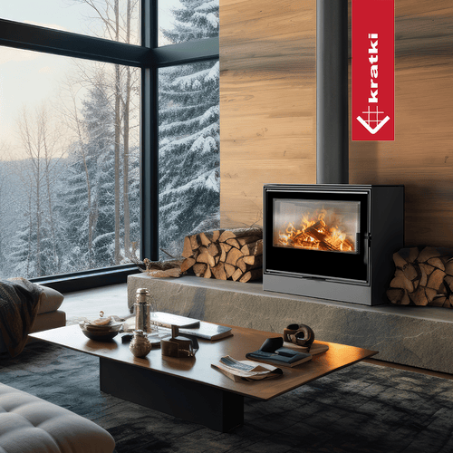 Wood burning steel stove KRATKI KARI 80 Ø 180 12 kW | Kratki