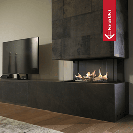 Kominek gazowy KRATKI LEO 70 lewy prawy gaz ziemny (NG) ∅ 100/150 7,3 kW