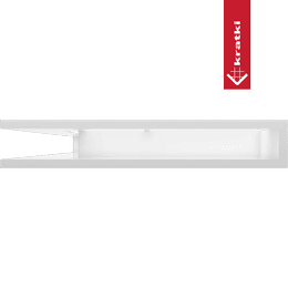 Kratka wentylacyjna kominkowa LUFT narożny lewy 76,6x54,7x9 biała Slim