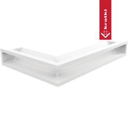 Kratka wentylacyjna kominkowa LUFT narożny prawy 40x60x9 biała Slim