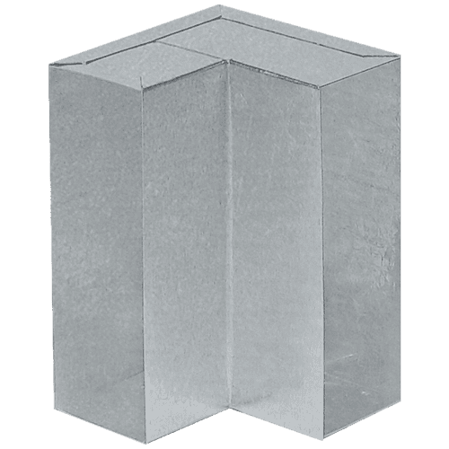 Coude plat pour la gaine plate-rectangulaire 15x5 mur/plancher