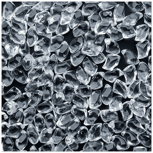 Dekorative Steine FEUERGLAS - transparenter Kristall