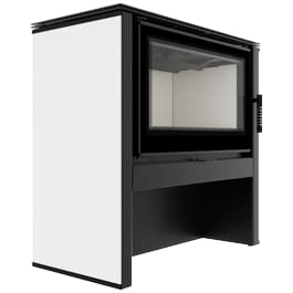 Poêle à Bois Invicta PHAROS Fonte Noir 12kW + Accessoires Rangement - Occasion